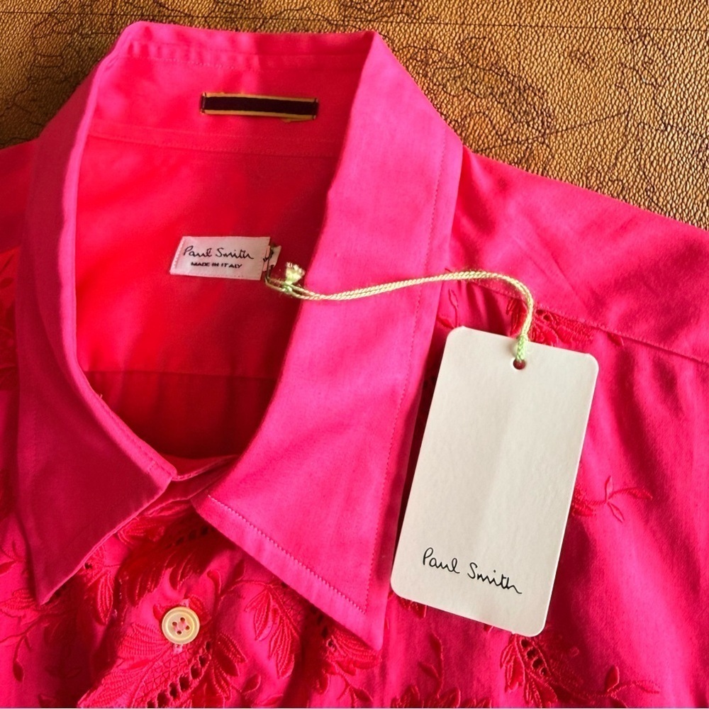 Paul Smith Bright Pink Dress Shirt - Picture 5 of 12